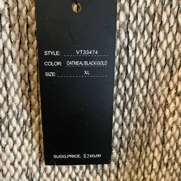 Vertigo Sweater Cardigan NWT - Picture 3 of 4